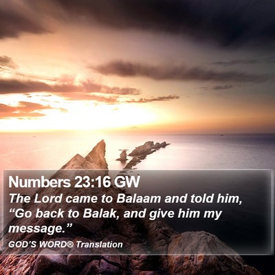 Numbers 23:16 GW Bible Verse Image