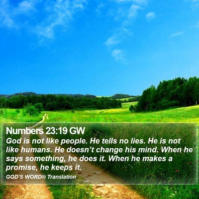 Numbers 23:19 GW Bible Verse Image