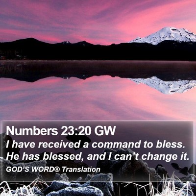 Numbers 23:20 GW Bible Verse Image