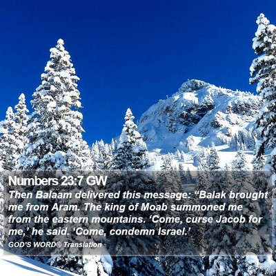 Numbers 23:7 GW Bible Verse Image