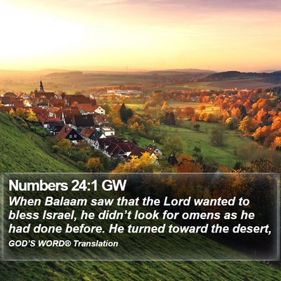 Numbers 24:1 GW Bible Verse Image