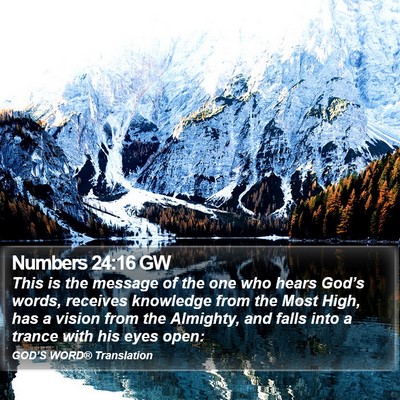 Numbers 24:16 GW Bible Verse Image