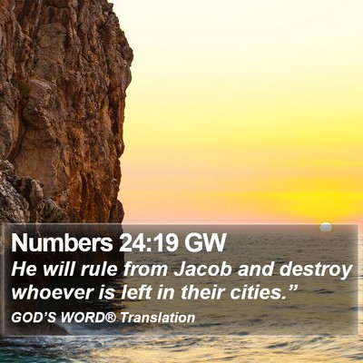 Numbers 24:19 GW Bible Verse Image