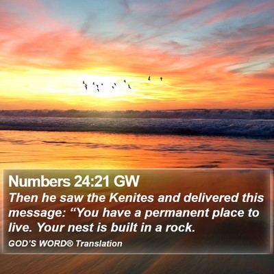 Numbers 24:21 GW Bible Verse Image