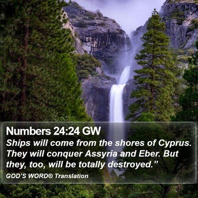 Numbers 24:24 GW Bible Verse Image
