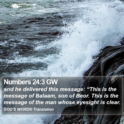 Numbers 24:3 GW Bible Verse Image