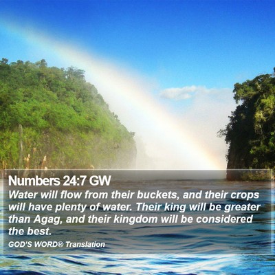 Numbers 24:7 GW Bible Verse Image