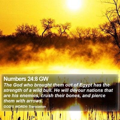 Numbers 24:8 GW Bible Verse Image