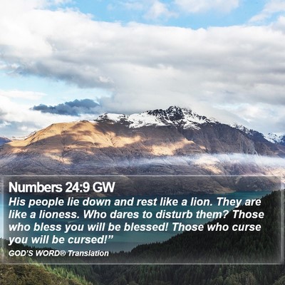 Numbers 24:9 GW Bible Verse Image