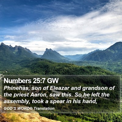 Numbers 25:7 GW Bible Verse Image