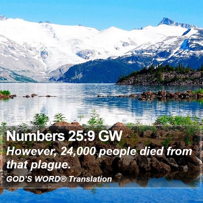 Numbers 25:9 GW Bible Verse Image