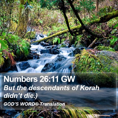 Numbers 26:11 GW Bible Verse Image