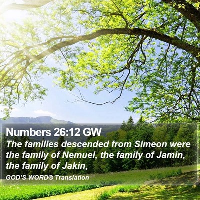 Numbers 26:12 GW Bible Verse Image