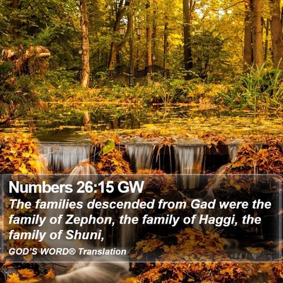 Numbers 26:15 GW Bible Verse Image