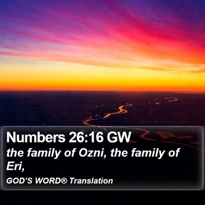 Numbers 26:16 GW Bible Verse Image