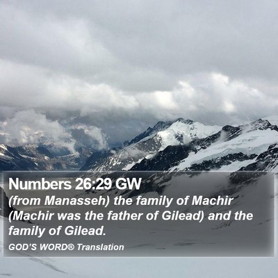 Numbers 26:29 GW Bible Verse Image