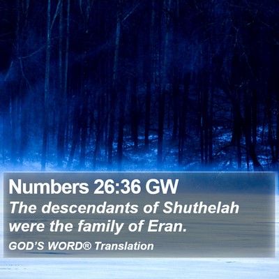 Numbers 26:36 GW Bible Verse Image