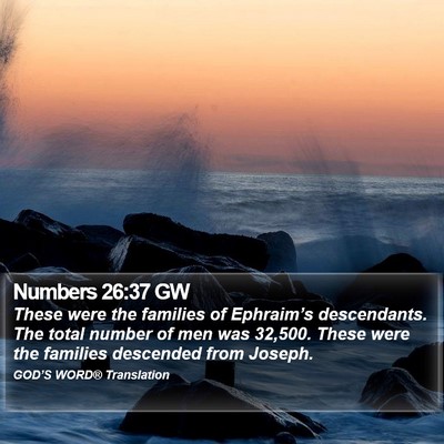 Numbers 26:37 GW Bible Verse Image