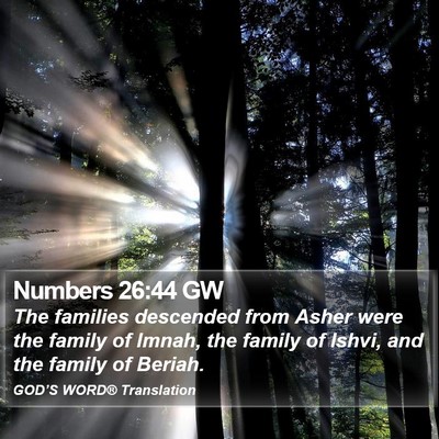 Numbers 26:44 GW Bible Verse Image