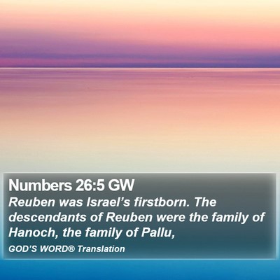 Numbers 26:5 GW Bible Verse Image