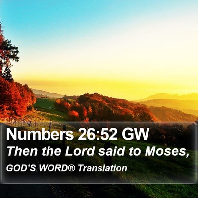 Numbers 26:52 GW Bible Verse Image