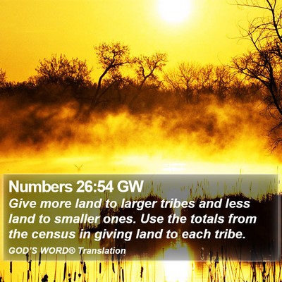 Numbers 26:54 GW Bible Verse Image