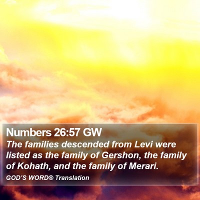 Numbers 26:57 GW Bible Verse Image