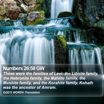 Numbers 26:58 GW Bible Verse Image
