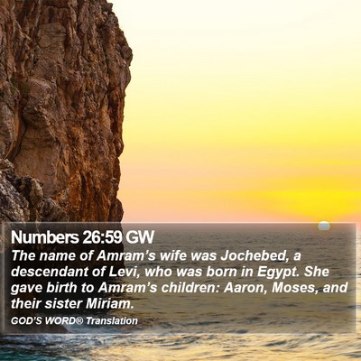 Numbers 26:59 GW Bible Verse Image