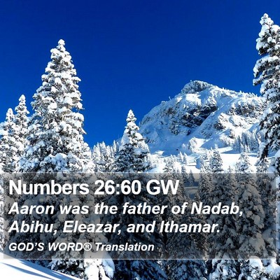 Numbers 26:60 GW Bible Verse Image