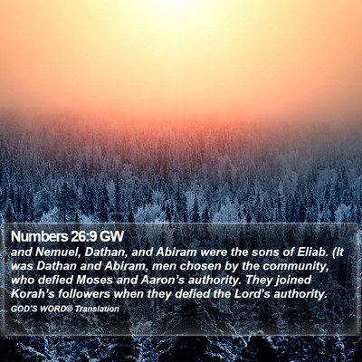 Numbers 26:9 GW Bible Verse Image