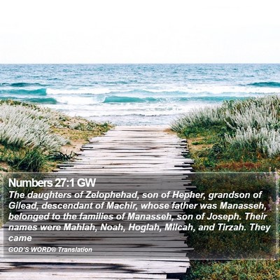 Numbers 27:1 GW Bible Verse Image