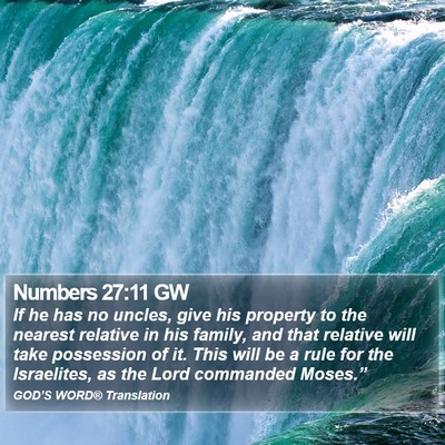 Numbers 27:11 GW Bible Verse Image
