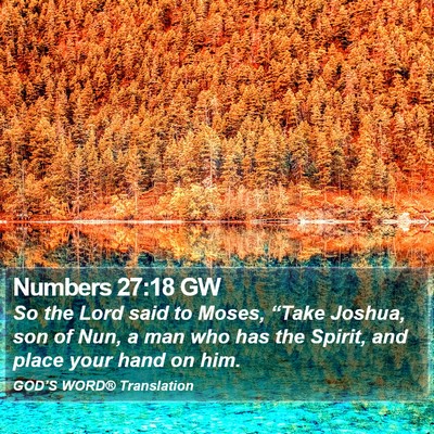 Numbers 27:18 GW Bible Verse Image