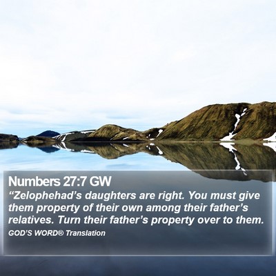 Numbers 27:7 GW Bible Verse Image