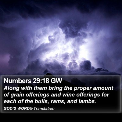 Numbers 29:18 GW Bible Verse Image