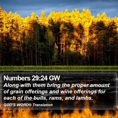 Numbers 29:24 GW Bible Verse Image