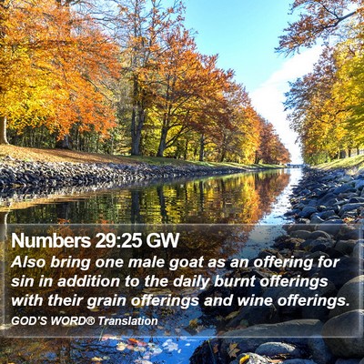 Numbers 29:25 GW Bible Verse Image