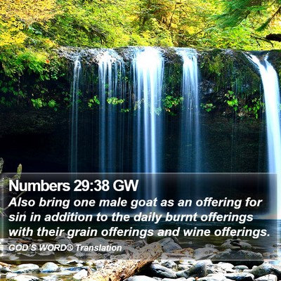 Numbers 29:38 GW Bible Verse Image