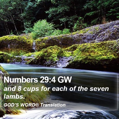 Numbers 29:4 GW Bible Verse Image
