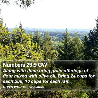 Numbers 29:9 GW Bible Verse Image