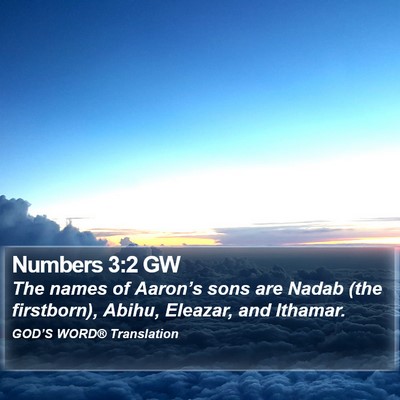 Numbers 3:2 GW Bible Verse Image