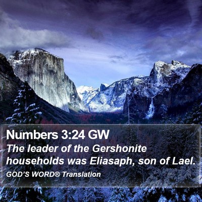 Numbers 3:24 GW Bible Verse Image