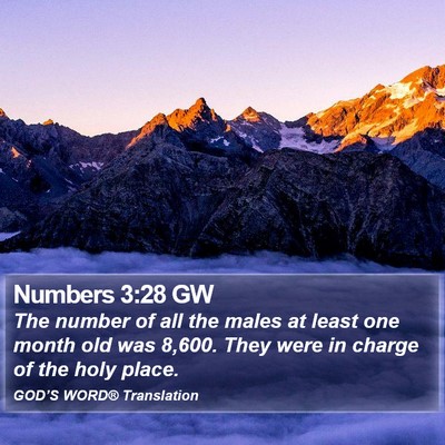 Numbers 3:28 GW Bible Verse Image