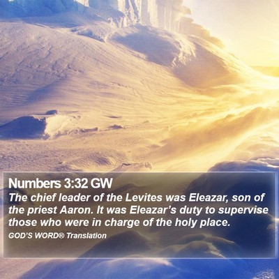 Numbers 3:32 GW Bible Verse Image