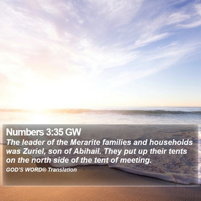 Numbers 3:35 GW Bible Verse Image