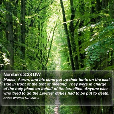 Numbers 3:38 GW Bible Verse Image