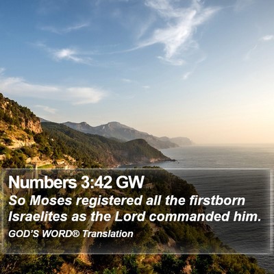 Numbers 3:42 GW Bible Verse Image