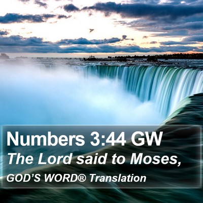 Numbers 3:44 GW Bible Verse Image