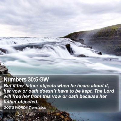 Numbers 30:5 GW Bible Verse Image